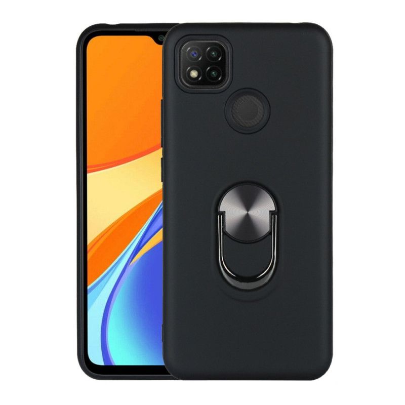 Hoesje Xiaomi Redmi 9C Rood Zwart Afneembaar Met Steunring