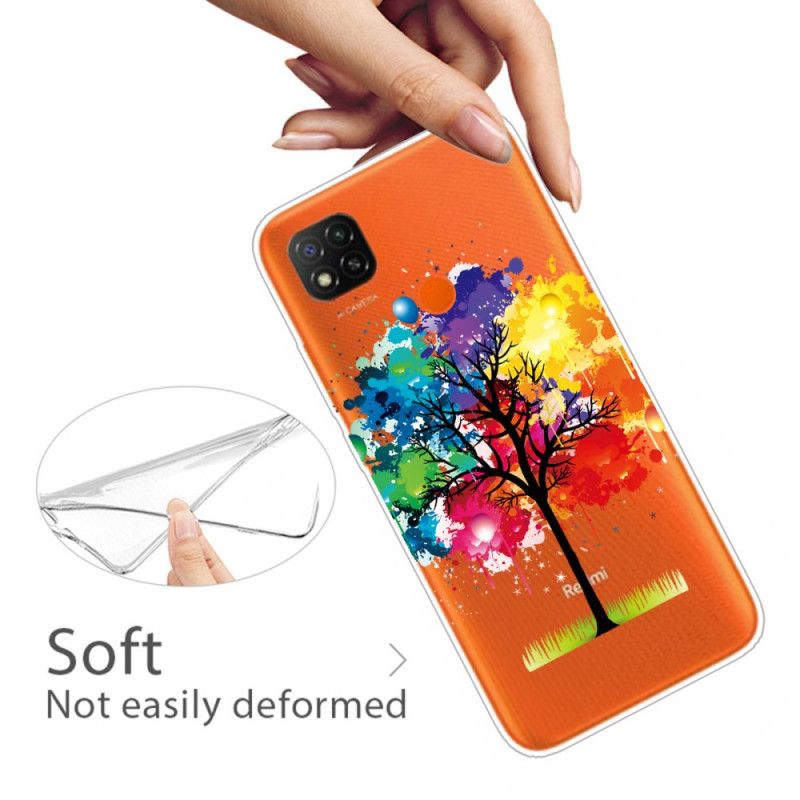 Hoesje Xiaomi Redmi 9C Transparante Aquarelboom