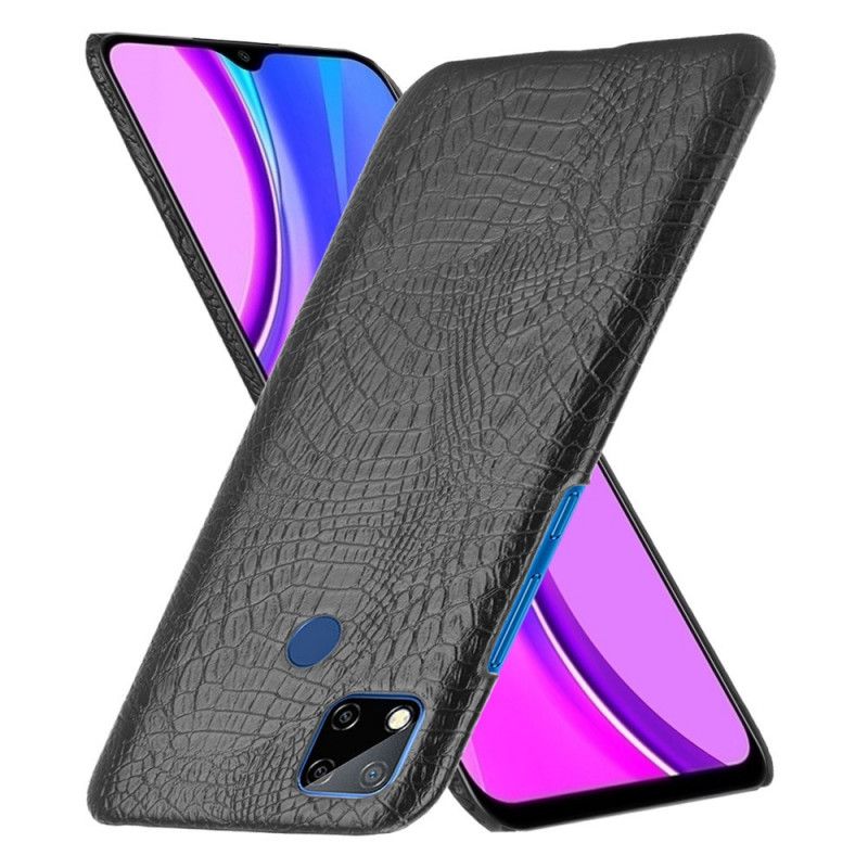 Hoesje Xiaomi Redmi 9C Wit Zwart Krokodillenhuidstijl