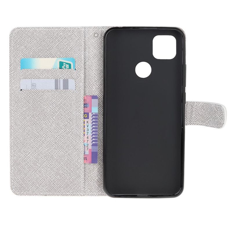 Leren Hoesje Xiaomi Redmi 9C Funky String Katten