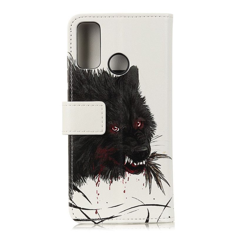 Leren Hoesje Xiaomi Redmi 9C Hongerige Wolf