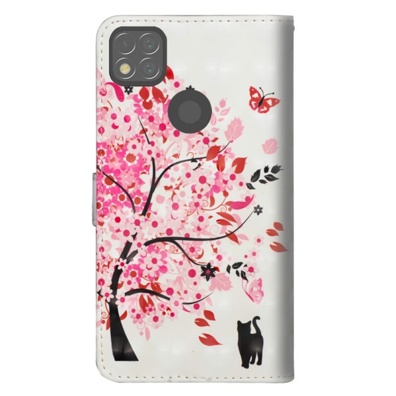 Leren Hoesje Xiaomi Redmi 9C Roze Boom