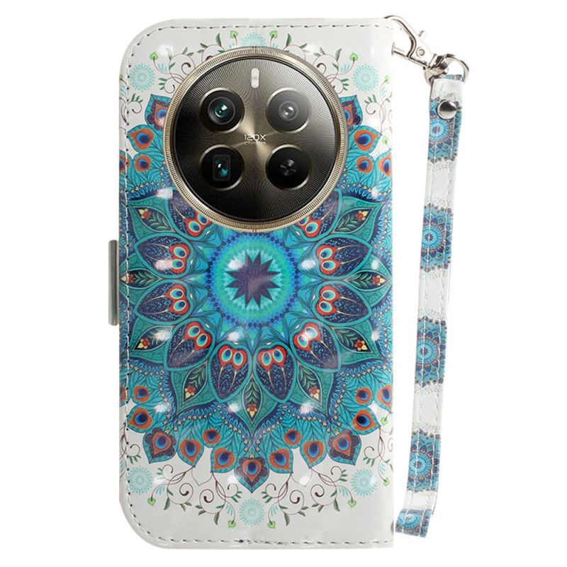 Folio-hoesje Realme 12 Pro / 12 Pro Plus Groene Mandala Met Bandje