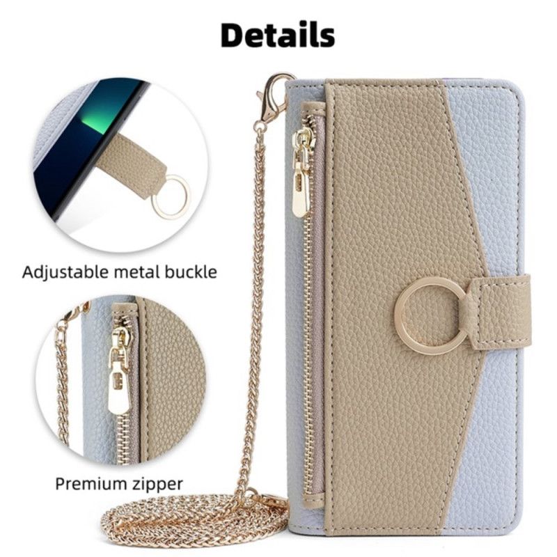 Folio-hoesje Realme 12 Pro / 12 Pro Plus Spiegel En Ketting