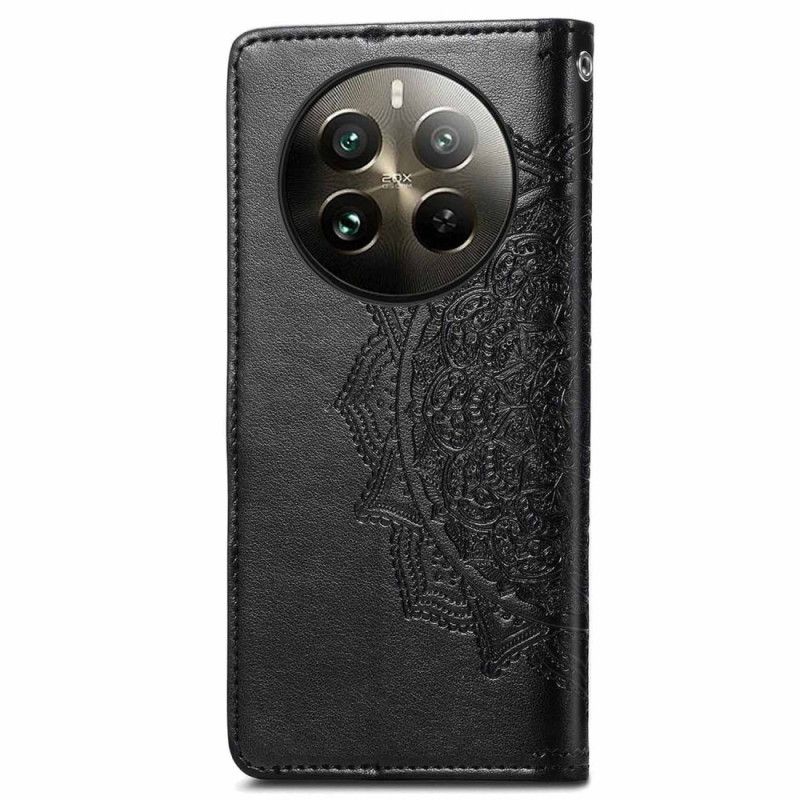 Leren Hoesje Realme 12 Pro / 12 Pro Plus Barokmandala Bescherming Hoesje