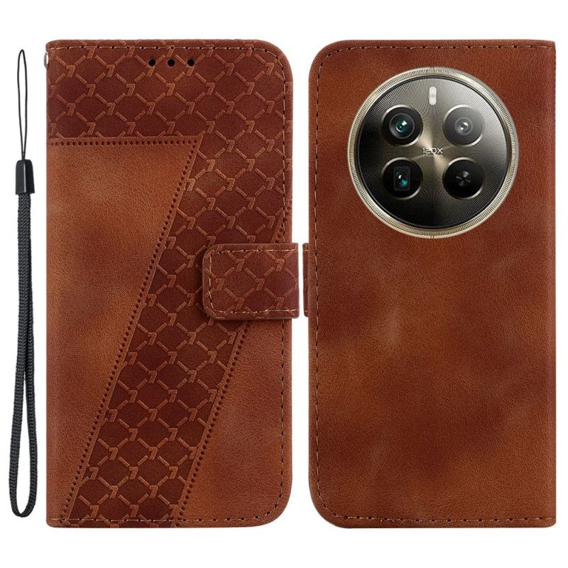 Leren Hoesje Voor Realme 12 Pro / 12 Pro Plus Uitvoering 7 Met Riem