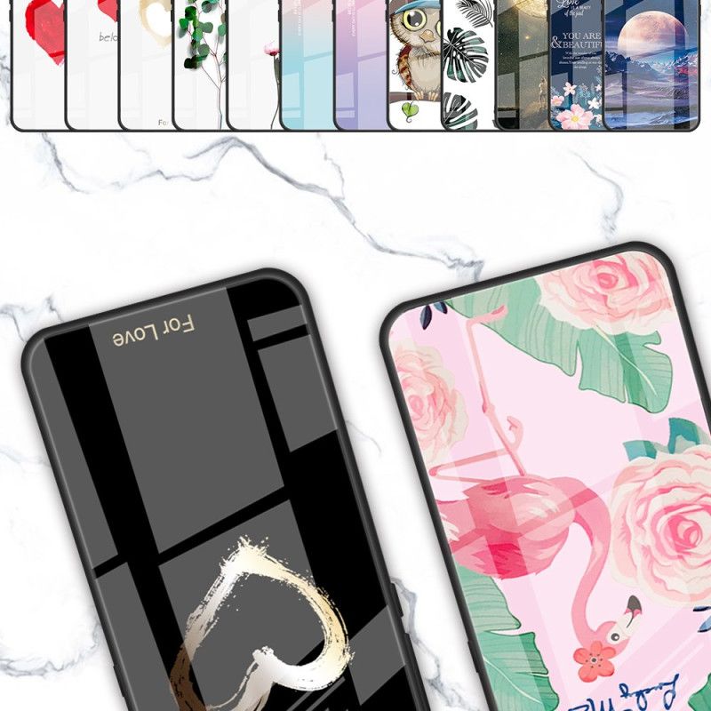 Hoesje Huawei Pura 70 Roze Bloemen Van Gehard Glas Bescherming Hoesje