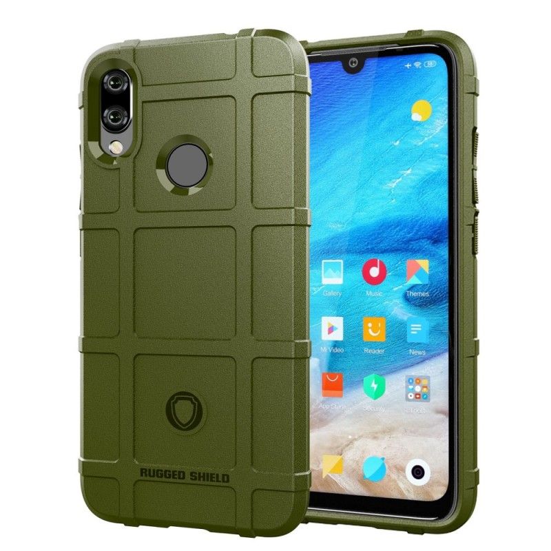 Case Hoesje Xiaomi Redmi Note 7 Grijs Zwart Telefoonhoesje Robuust Schild