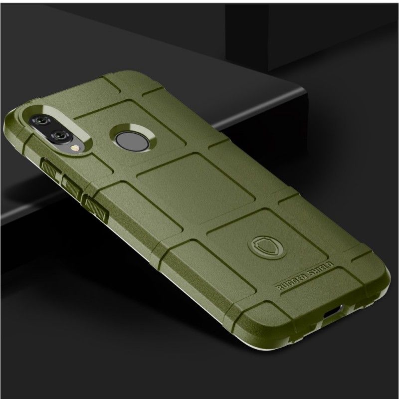 Case Hoesje Xiaomi Redmi Note 7 Grijs Zwart Telefoonhoesje Robuust Schild