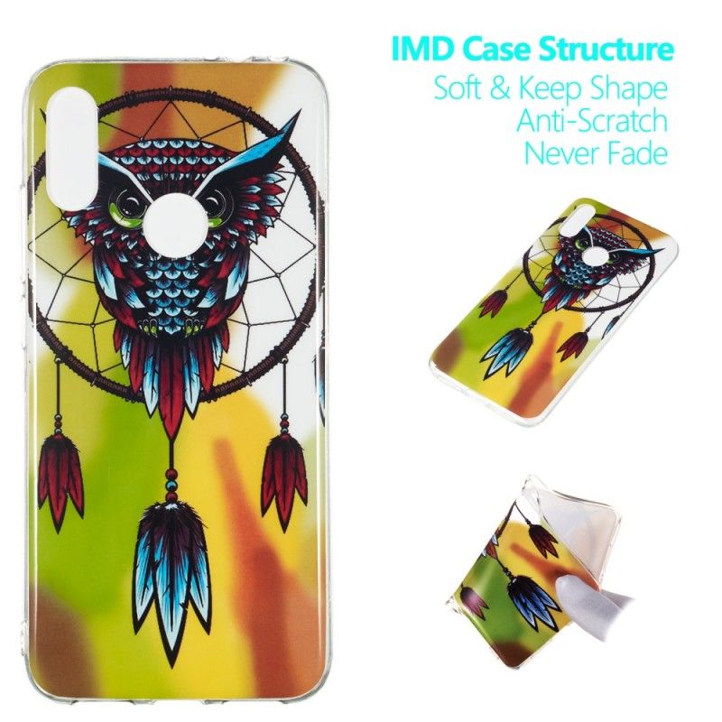 Case Hoesje Xiaomi Redmi Note 7 Telefoonhoesje Fluorescerende Uil Dromenvanger