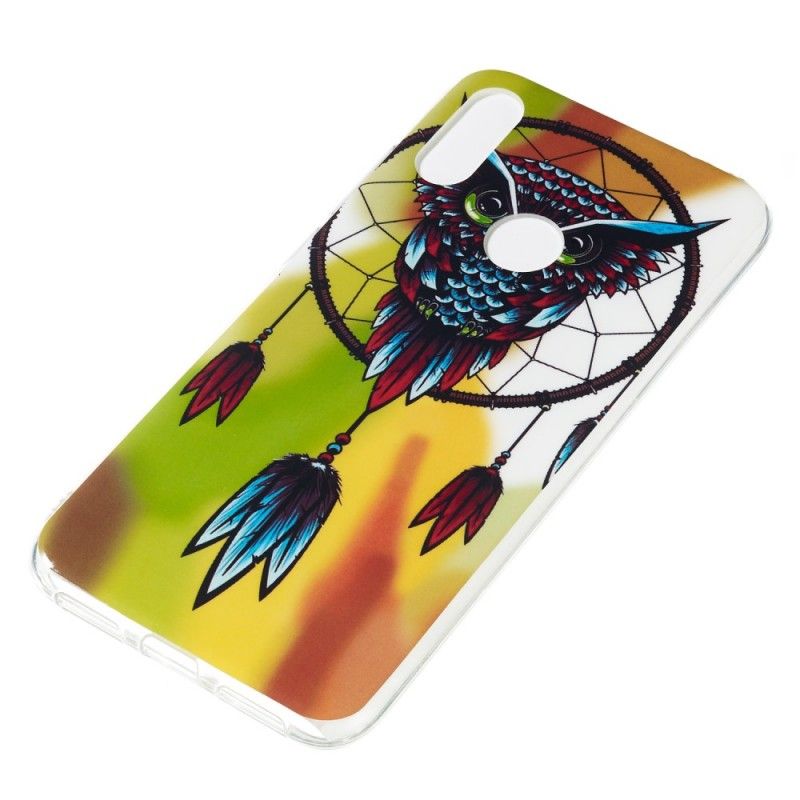 Case Hoesje Xiaomi Redmi Note 7 Telefoonhoesje Fluorescerende Uil Dromenvanger