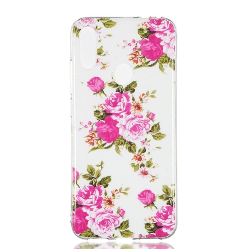 Case Hoesje Xiaomi Redmi Note 7 Telefoonhoesje Fluorescerende Vrijheidsbloemen