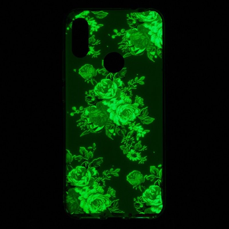 Case Hoesje Xiaomi Redmi Note 7 Telefoonhoesje Fluorescerende Vrijheidsbloemen