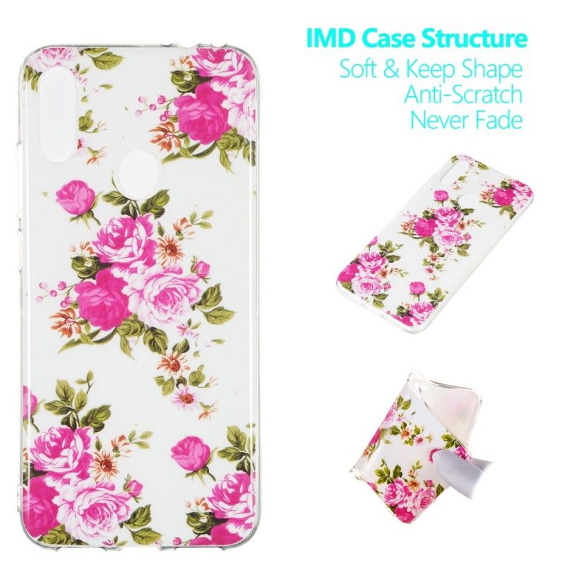 Case Hoesje Xiaomi Redmi Note 7 Telefoonhoesje Fluorescerende Vrijheidsbloemen