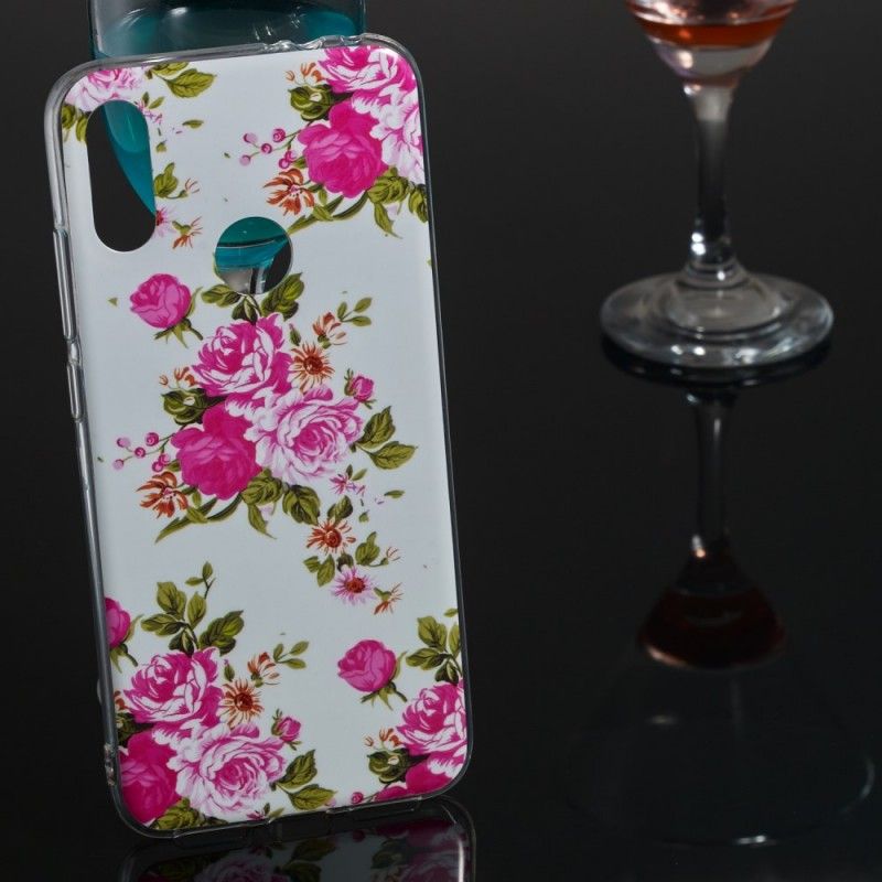 Case Hoesje Xiaomi Redmi Note 7 Telefoonhoesje Fluorescerende Vrijheidsbloemen