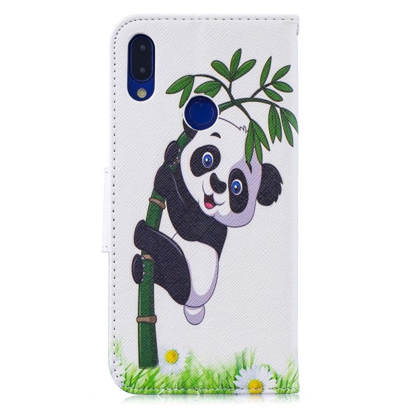 Cover Folio-hoesje Xiaomi Redmi Note 7 Telefoonhoesje Panda Op Bamboe