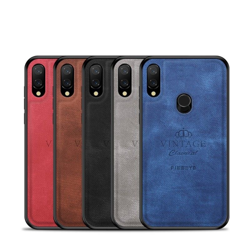 Hoesje voor Xiaomi Redmi Note 7 Grijs Zwart Eervolle Vintage