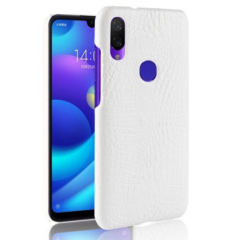 Hoesje voor Xiaomi Redmi Note 7 Wit Zwart Krokodillenhuideffect