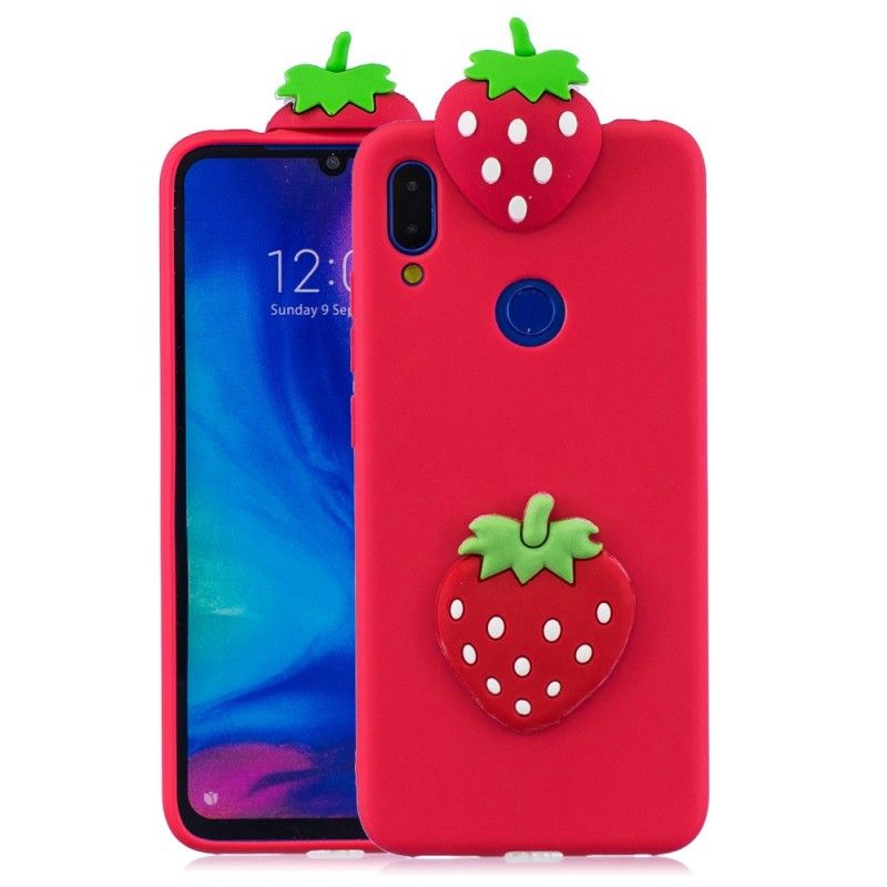 Hoesje Xiaomi Redmi Note 7 3D Aardbei