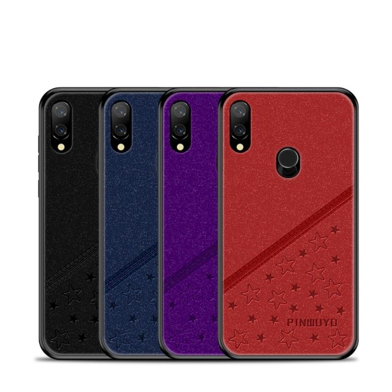 Hoesje Xiaomi Redmi Note 7 Rood Zwart Gelukkige Ster Serie Pinwuyo