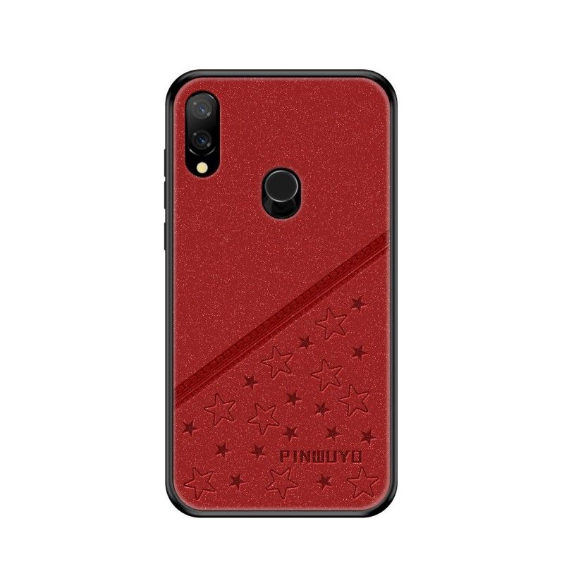 Hoesje Xiaomi Redmi Note 7 Rood Zwart Gelukkige Ster Serie Pinwuyo