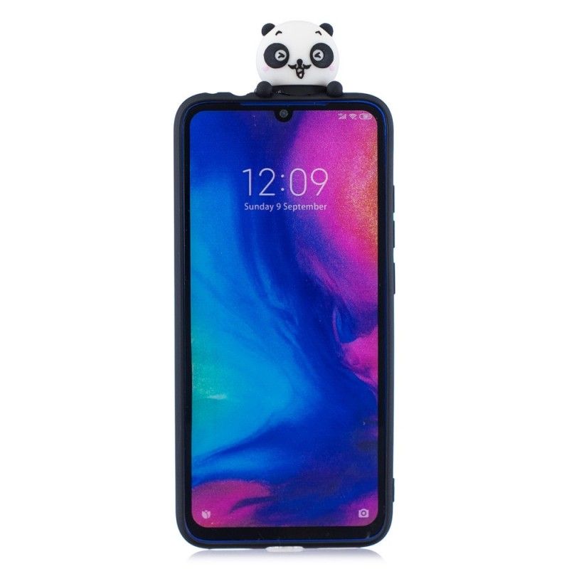 Hoesje Xiaomi Redmi Note 7 Wit Zwart 3D Mijn Panda