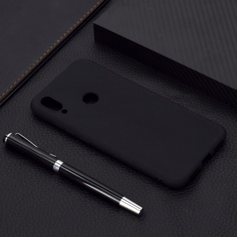 Hoesje Xiaomi Redmi Note 7 Wit Zwart Matte Siliconen