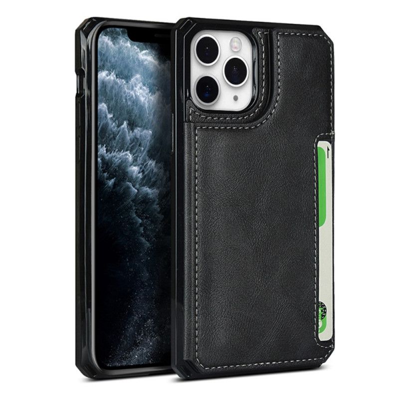 Case Hoesje iPhone 11 Pro Max Grijs Zwart Telefoonhoesje Multifunctioneel Met Riem