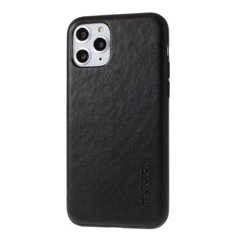 Case Hoesje iPhone 11 Pro Max Grijs Zwart Telefoonhoesje Wederzijds Leereffect