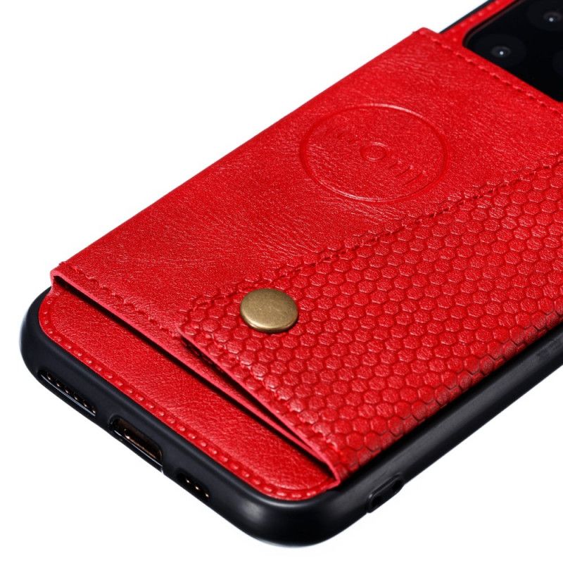 Case Hoesje iPhone 11 Pro Max Rood Grijs Telefoonhoesje Snap Portemonnee