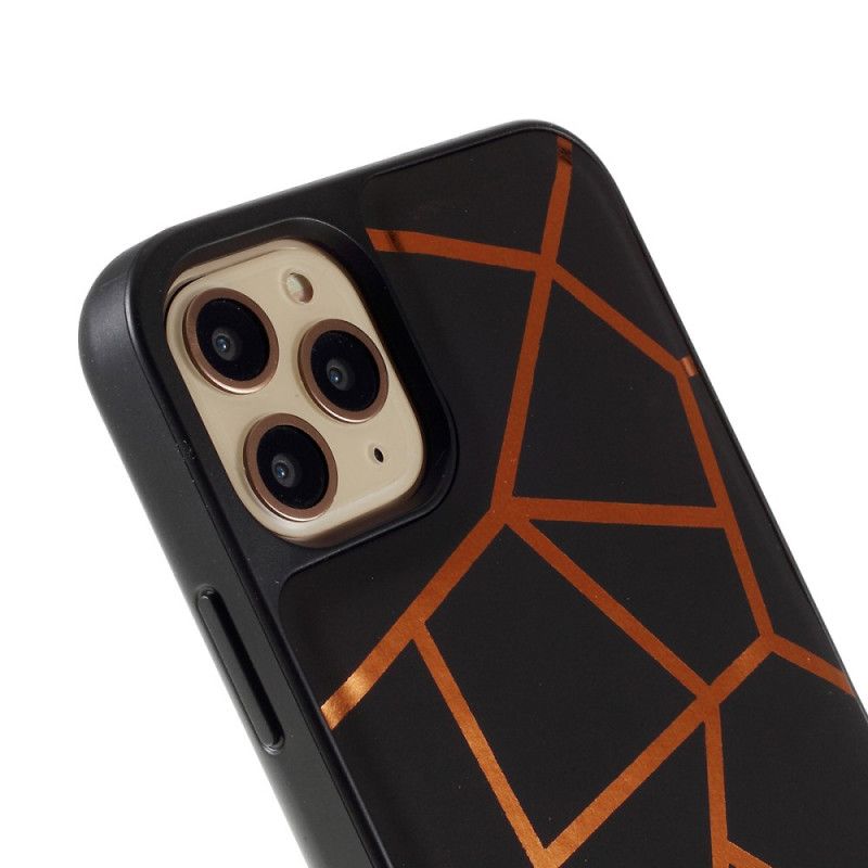 Case Hoesje iPhone 11 Pro Max Rood Zwart Telefoonhoesje Flitsend Met Gemeenschappelijke Snaar