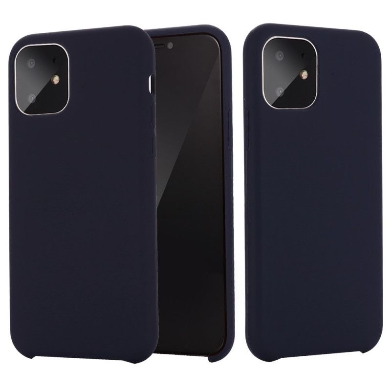 Case Hoesje iPhone 11 Pro Max Rood Zwart Telefoonhoesje Vloeibare Siliconen