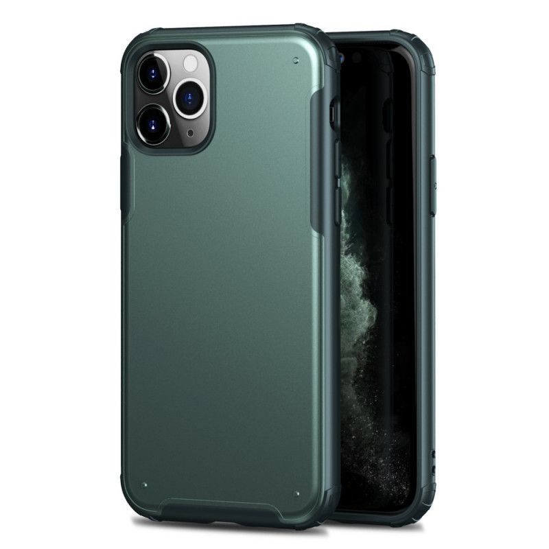 Case Hoesje iPhone 11 Pro Max Wit Zwart Telefoonhoesje Premium Metaaleffect