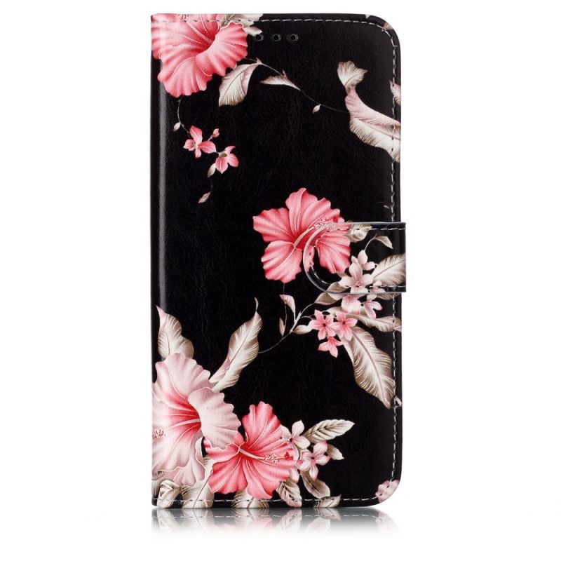 Cover Folio-hoesje iPhone 11 Pro Max Zwart Telefoonhoesje Bloemenontdekking