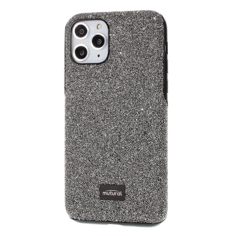 Cover Hoesje iPhone 11 Pro Max Grijs Zwart Telefoonhoesje Luxe Muturestof