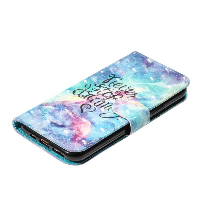 Flip Case Leren iPhone 11 Pro Max Stop Nooit Met String