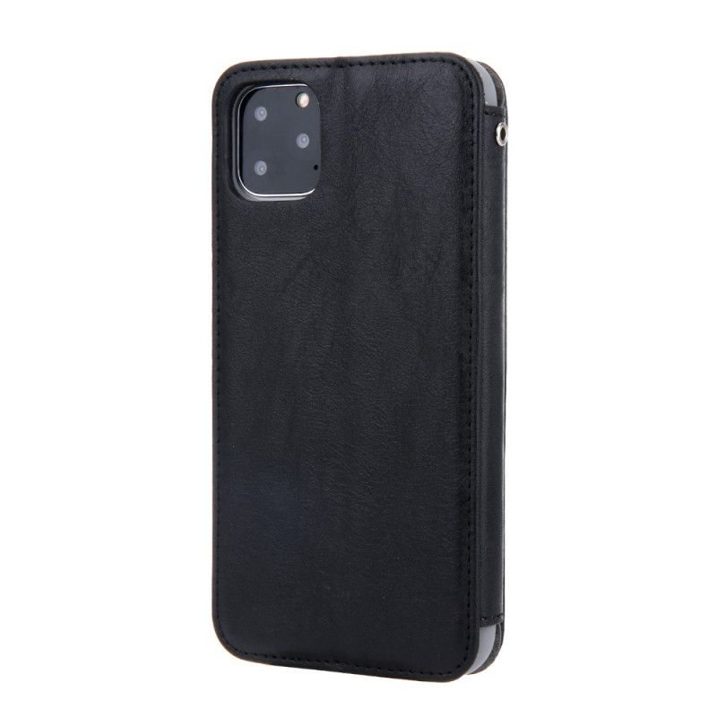 Folio-hoesje voor iPhone 11 Pro Max Bruin Finesse Leerstijl