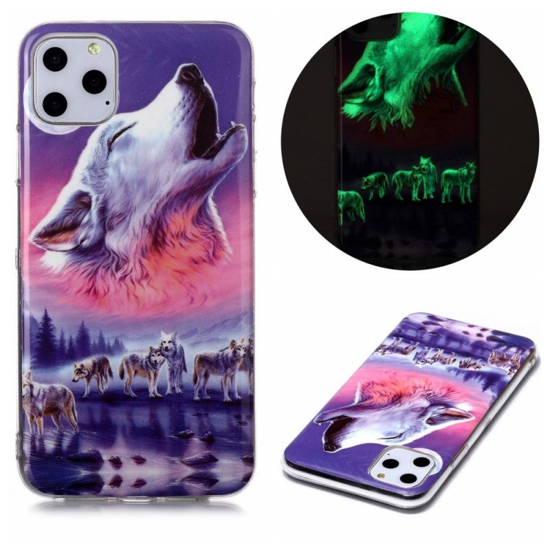 Hoesje iPhone 11 Pro Max Fluorescerende Wolf