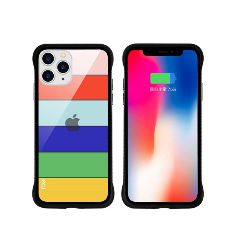 Hoesje iPhone 11 Pro Max Geel Rood Nxe Regenboogreeks