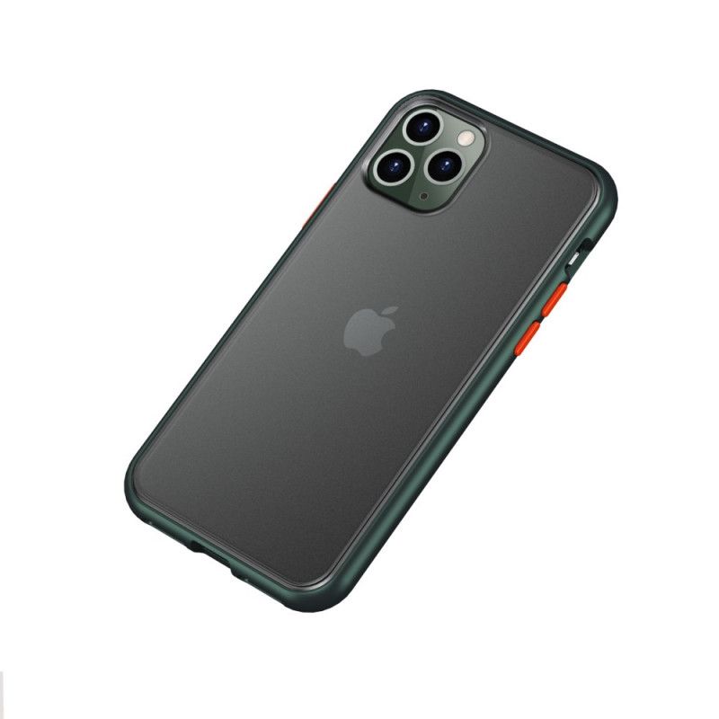 Hoesje iPhone 11 Pro Max Groen Rood Hybride Gekleurde Knoppen