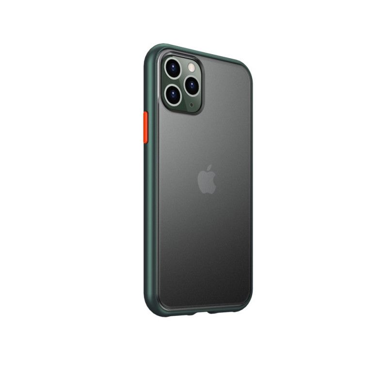 Hoesje iPhone 11 Pro Max Groen Rood Hybride Gekleurde Knoppen