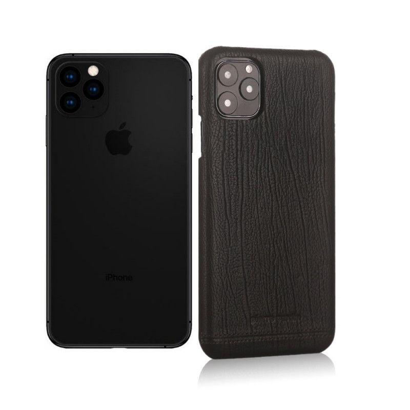 Hoesje iPhone 11 Pro Max Rood Zwart Echt Lederen Pierre Cardin