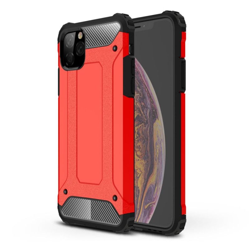 Hoesje iPhone 11 Pro Max Rood Zwart Overlevende