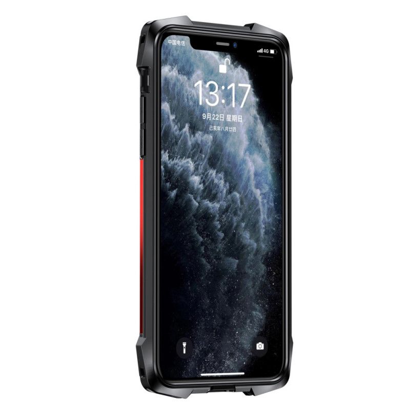 Hoesje iPhone 11 Pro Max Rood Zwart Supersterk Flexibel