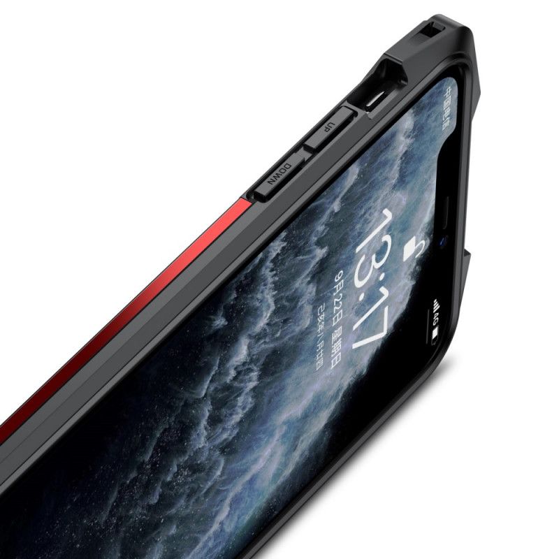 Hoesje iPhone 11 Pro Max Rood Zwart Supersterk Flexibel