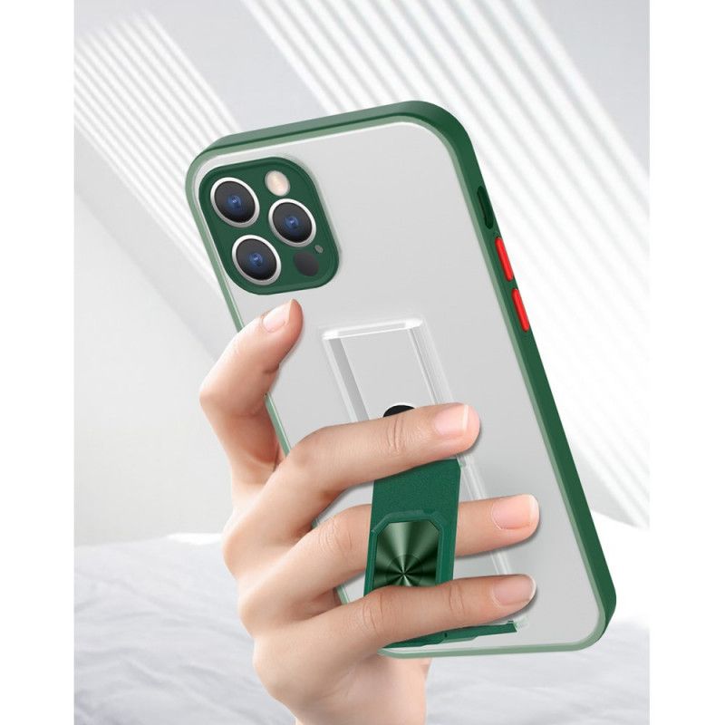 Hoesje iPhone 11 Pro Max Rood Zwart Verticale En Horizontale Verwijderbare Steun