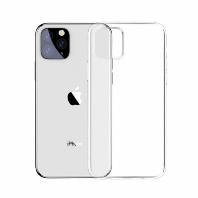 Hoesje iPhone 11 Pro Max Transparant Zwart Baseus Eenvoudige Serie