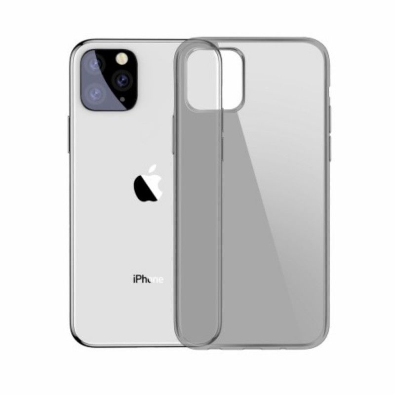 Hoesje iPhone 11 Pro Max Transparant Zwart Baseus Eenvoudige Serie