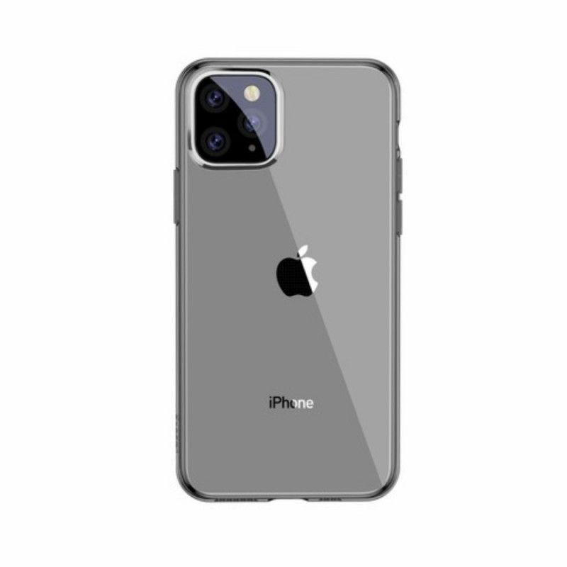 Hoesje iPhone 11 Pro Max Transparant Zwart Baseus Eenvoudige Serie