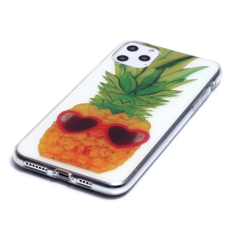 Hoesje iPhone 11 Pro Max Transparante Incognito Ananas